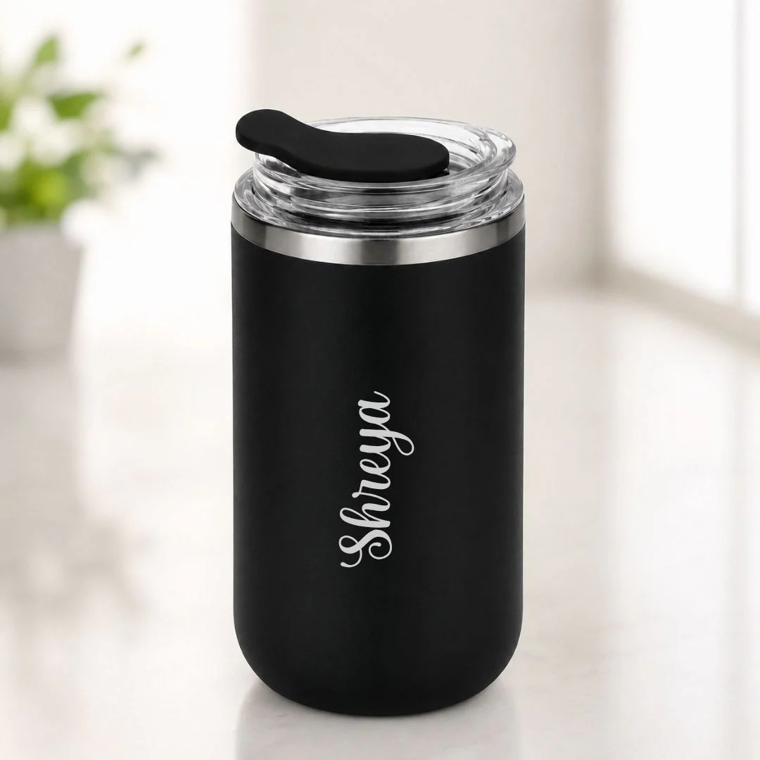 Personalized Office Travel Mug with Silicone Lid